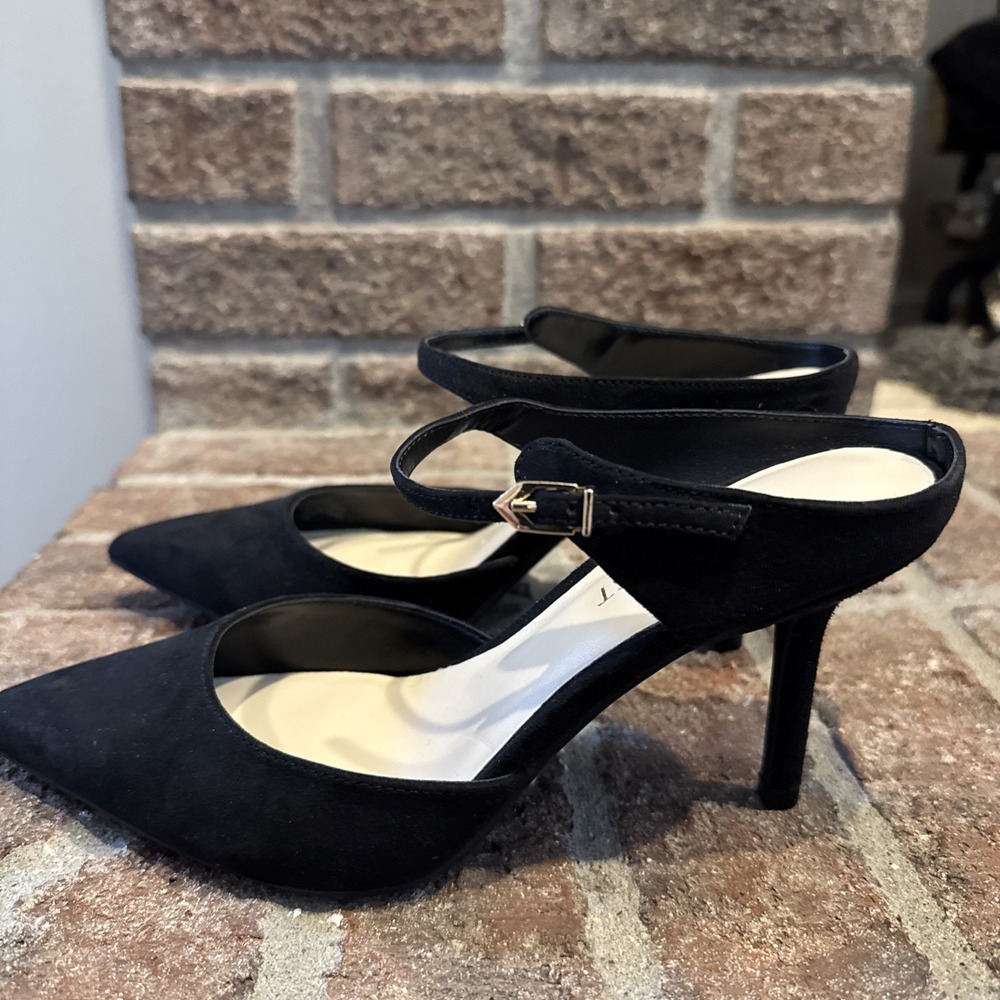 Nine West Women's Black Mary Jane Slip On Mule Heels Size 5.5 #543 - Picture 12 of 16